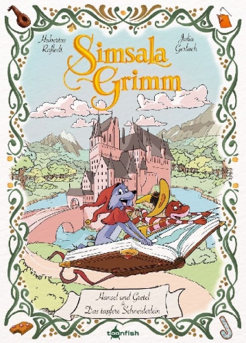 Buchcover und Innenansicht für das Buch: SimsalaGrimm: Hänsel und Gretel & Das tapfere Schneiderlein