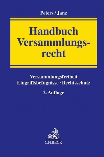 Buchcover und Innenansicht für das Buch: Handbuch Versammlungsrecht