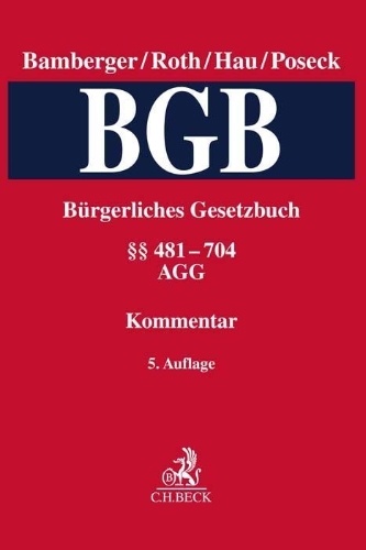 Buchcover und Innenansicht für das Buch: Bürgerliches Gesetzbuch  Band 2: §§ 481-704, AGG