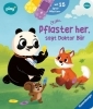 Buchcover und Innenansicht für das Buch: Play+ Mein lustiges Spielbuch Pflaster her, sagt Doktor Bär - ab 2 Jahre