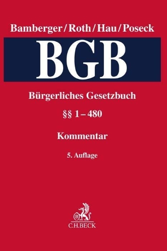 Buchcover und Innenansicht für das Buch: Bürgerliches Gesetzbuch  Band 1: §§ 1-480