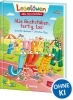 Buchcover und Innenansicht für das Buch: Leselöwen ABC-Geschichten - Alle Buchstaben, fertig, los!