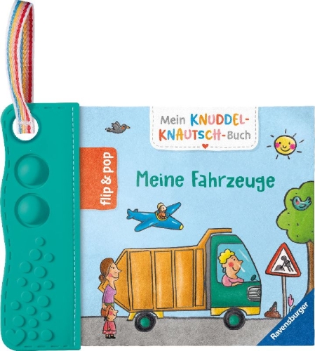 Buchcover und Innenansicht für das Buch: Mein Knuddel-Knautsch-Buch: flip&pop. Meine Fahrzeuge