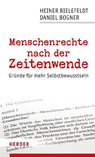 Buchcover und Innenansicht für das Buch: Menschenrechte nach der Zeitenwende