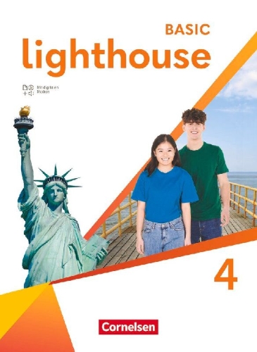 Buchcover und Innenansicht für das Buch: Lighthouse Band 4: 8. Schuljahr - Basic Edition - Schulbuch (Kartoniert)