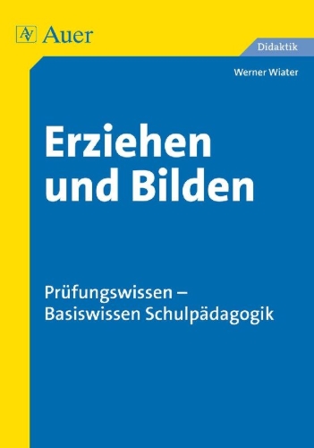 Buchcover und Innenansicht für das Buch: Erziehen und Bilden