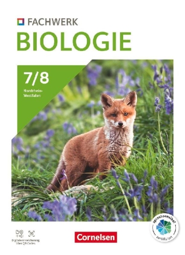 Buchcover und Innenansicht für das Buch: Fachwerk Biologie 7./8. Schuljahr - Nordrhein-Westfalen 2023 - Schulbuch mit Videos, Animationen und digitalen Hilfen