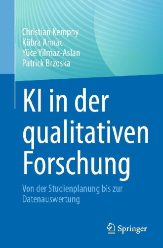 Buchcover und Innenansicht für das Buch: KI in der qualitativen Forschung
