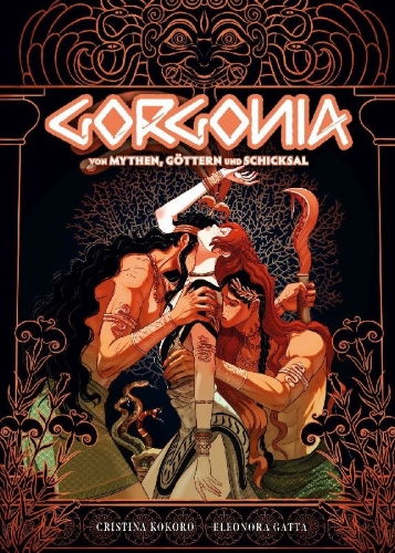 Buchcover und Innenansicht für das Buch: Gorgonia - Von Mythen, Göttern und Schicksal