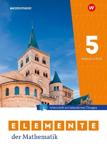 Buchcover und Innenansicht für das Buch: Elemente der Mathematik SI 5. Arbeitsheft mit Lösungen und Interaktiven Übungen. Für Rheinland-Pfalz