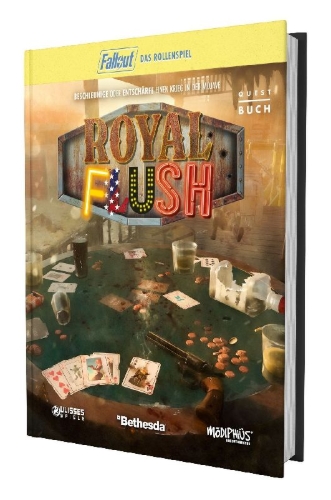 Buchcover und Innenansicht für das Buch: Fallout: Das Rollenspiel - Royal Flush