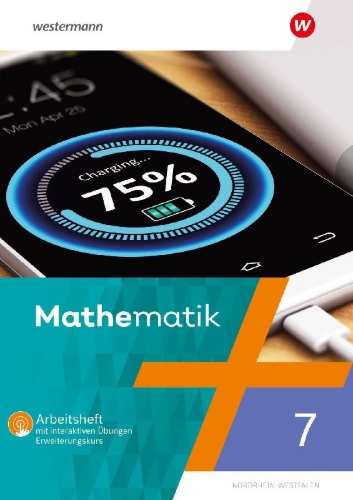 Buchcover und Innenansicht für das Buch: Mathematik 7. Arbeitsheft mit interaktiven Übungen. Nordhein-Westfalen