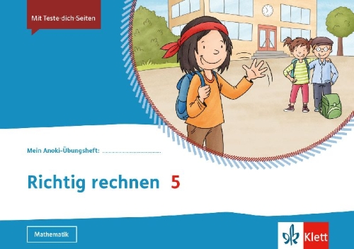 Buchcover und Innenansicht für das Buch: Mein Anoki-Übungsheft. Richtig rechnen 5