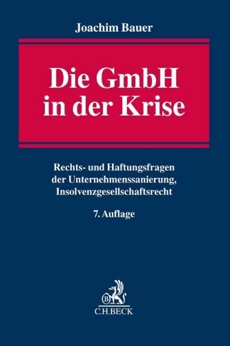Buchcover und Innenansicht für das Buch: Die GmbH in der Krise
