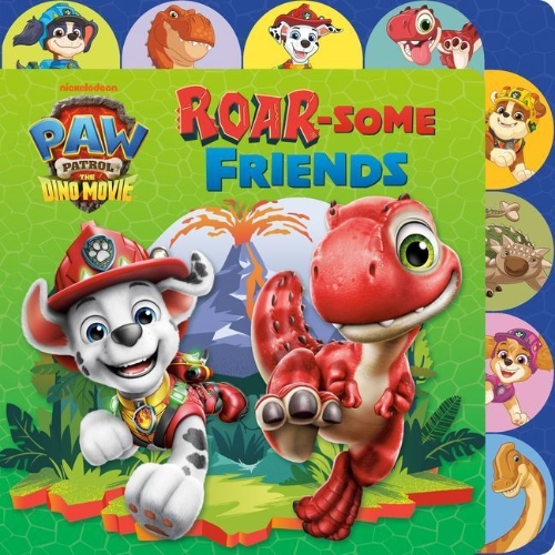 Buchcover und Innenansicht für das Buch: Roar-Some Friends (Paw Patrol: The Dino Movie)
