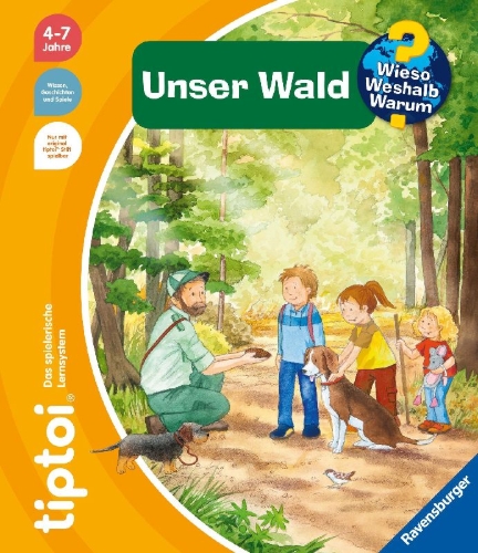 Buchcover und Innenansicht für das Buch: tiptoi® Wieso? Weshalb? Warum? - Unser Wald