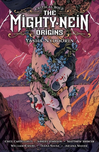 Buchcover und Innenansicht für das Buch: Critical Role: The Mighty Nein Origins - Yasha Nydoorin