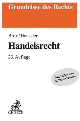 Buchcover und Innenansicht für das Buch: Handelsrecht