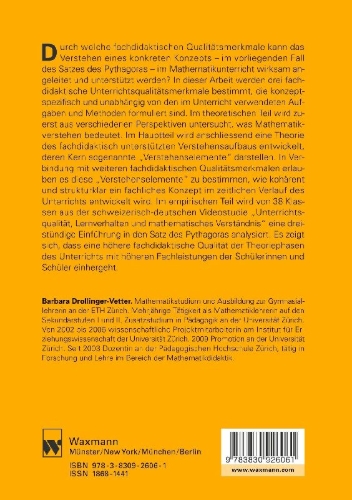 Buchcover und Innenansicht für das Buch: Verstehenselemente und strukturelle Klarheit