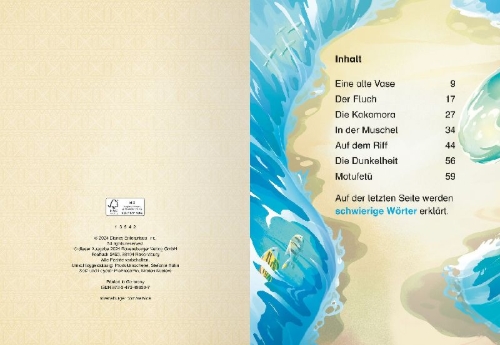 Buchcover und Innenansicht für das Buch: Disney Vaiana 2 - Das Erstlesebuch zu Film 2