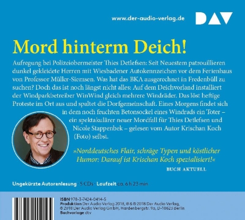 Buchcover und Innenansicht für das Buch: Pannfisch für den Paten. Ein Küstenkrimi