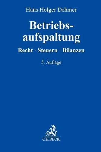 Buchcover und Innenansicht für das Buch: Betriebsaufspaltung
