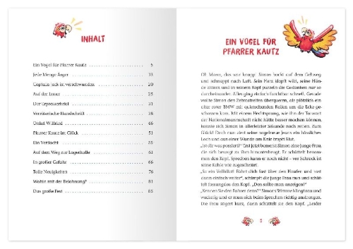 Buchcover und Innenansicht für das Buch: Geheimakte Papagei