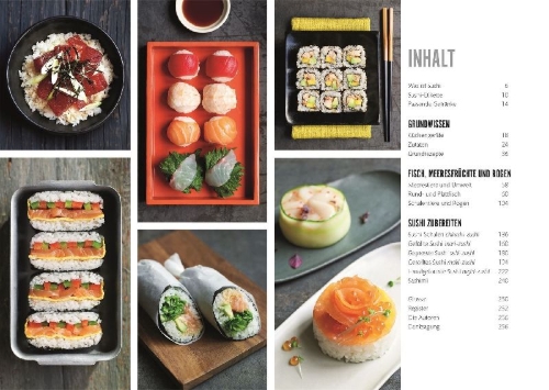 Buchcover und Innenansicht für das Buch: Sushi