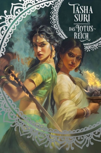 Buchcover und Innenansicht für das Buch: Das Lotus-Reich (Die brennenden Reiche 3) (Collector's Edition mit Farbschnitt und Miniprint)