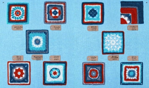 Buchcover und Innenansicht für das Buch: Die Granny-Square Bibel