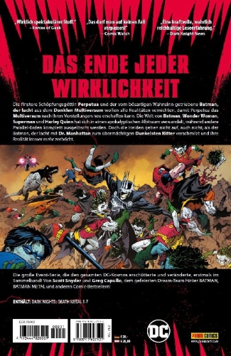 Buchcover und Innenansicht für das Buch: Dark Knights: Death Metal #1-#7
