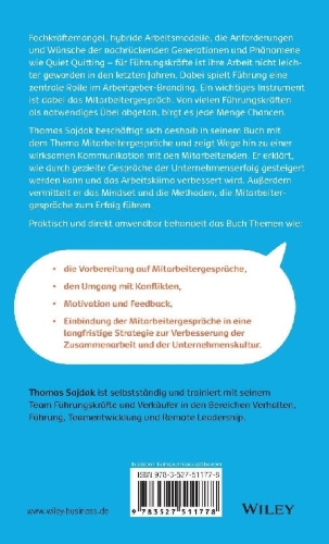 Buchcover und Innenansicht für das Buch: Handbuch Mitarbeitergespräche