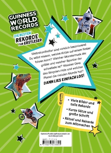 Buchcover und Innenansicht für das Buch: Guinness World Records für Erstleser - Die besten Rekorde für Erstleser