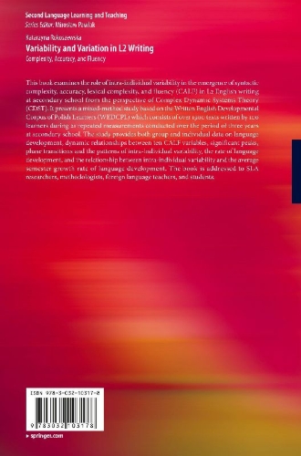 Buchcover und Innenansicht für das Buch: Variability and Variation in L2 Writing