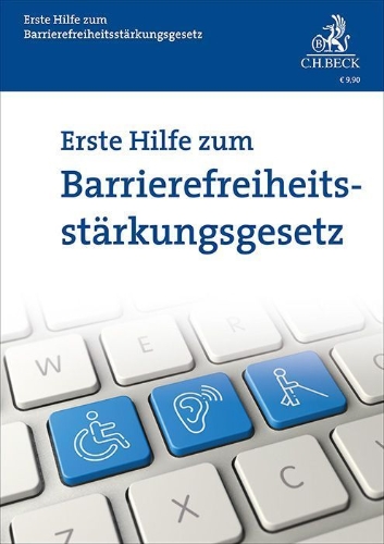 Buchcover und Innenansicht für das Buch: Erste Hilfe zum Barrierefreiheitsstärkungsgesetz