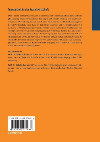 Buchcover und Innenansicht für das Buch: Teamarbeit in der Sozialwirtschaft