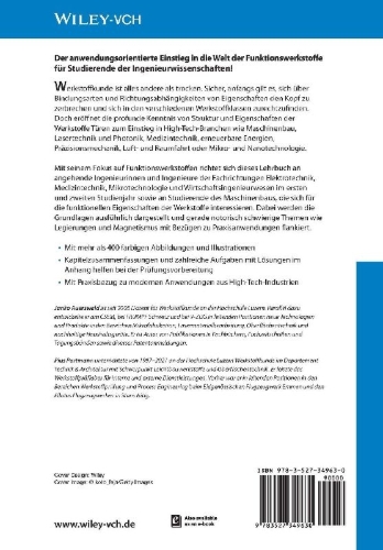 Buchcover und Innenansicht für das Buch: Grundlagen der Funktionswerkstoffe für Studium und Praxis