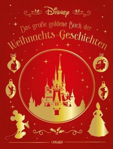 Buchcover und Innenansicht für das Buch: Disney: Das große goldene Buch der Weihnachts-Geschichten