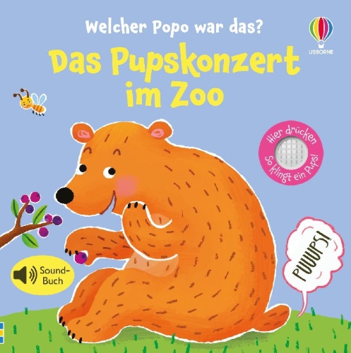 Buchcover und Innenansicht für das Buch: Welcher Popo war das? Das Pupskonzert im Zoo