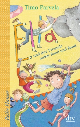 Buchcover und Innenansicht für das Buch: Ella ja kaverit juhlatuulella
