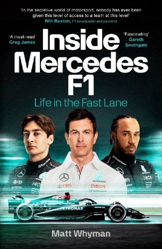 Buchcover und Innenansicht für das Buch: Inside Mercedes F1
