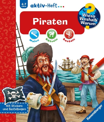 Buchcover und Innenansicht für das Buch: Wieso? Weshalb? Warum? aktiv-Heft: Piraten