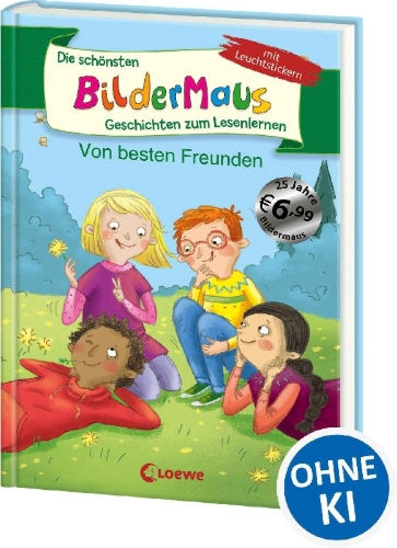 Buchcover und Innenansicht für das Buch: Die schönsten Bildermaus-Geschichten zum Lesenlernen von besten Freunden