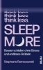 Buchcover und Innenansicht für das Buch: Think less, sleep more. From Panic & Perfectionism to Stress-free Sleep