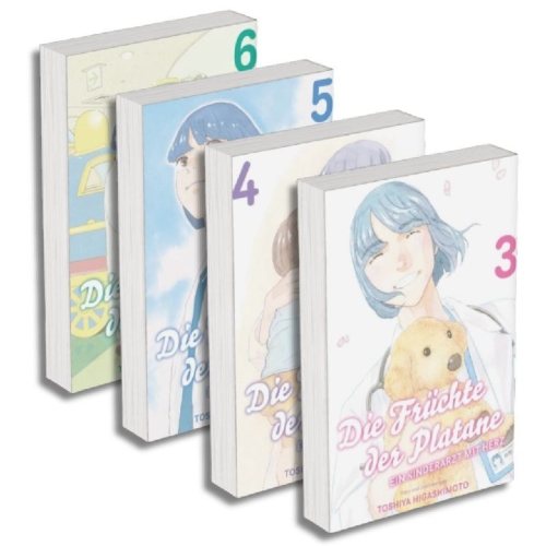 Buchcover und Innenansicht für das Buch: Die Früchte der Platane - Ein Kinderarzt mit Herz: Manga Pack 2