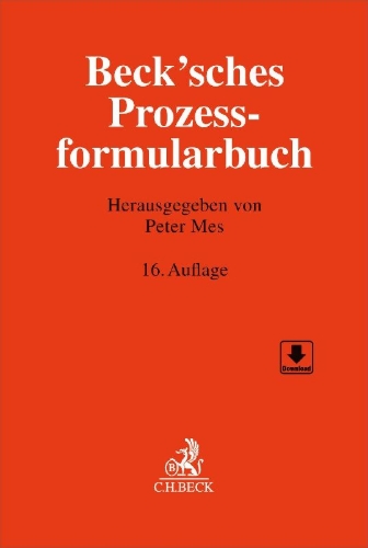 Buchcover und Innenansicht für das Buch: Beck'sches Prozessformularbuch