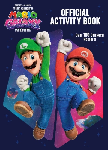 Buchcover und Innenansicht für das Buch: The Super Mario Galaxy Movie Official Activity Book