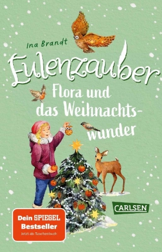 Buchcover und Innenansicht für das Buch: Eulenzauber: Flora und das Weihnachtswunder