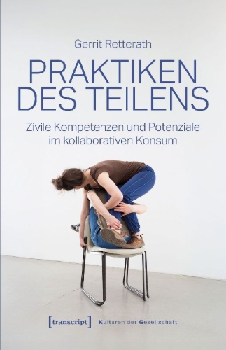 Buchcover und Innenansicht für das Buch: Praktiken des Teilens