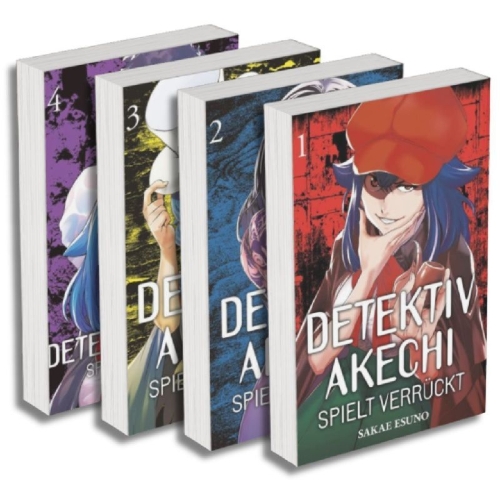 Buchcover und Innenansicht für das Buch: Detektiv Akechi spielt verrückt: Manga Pack